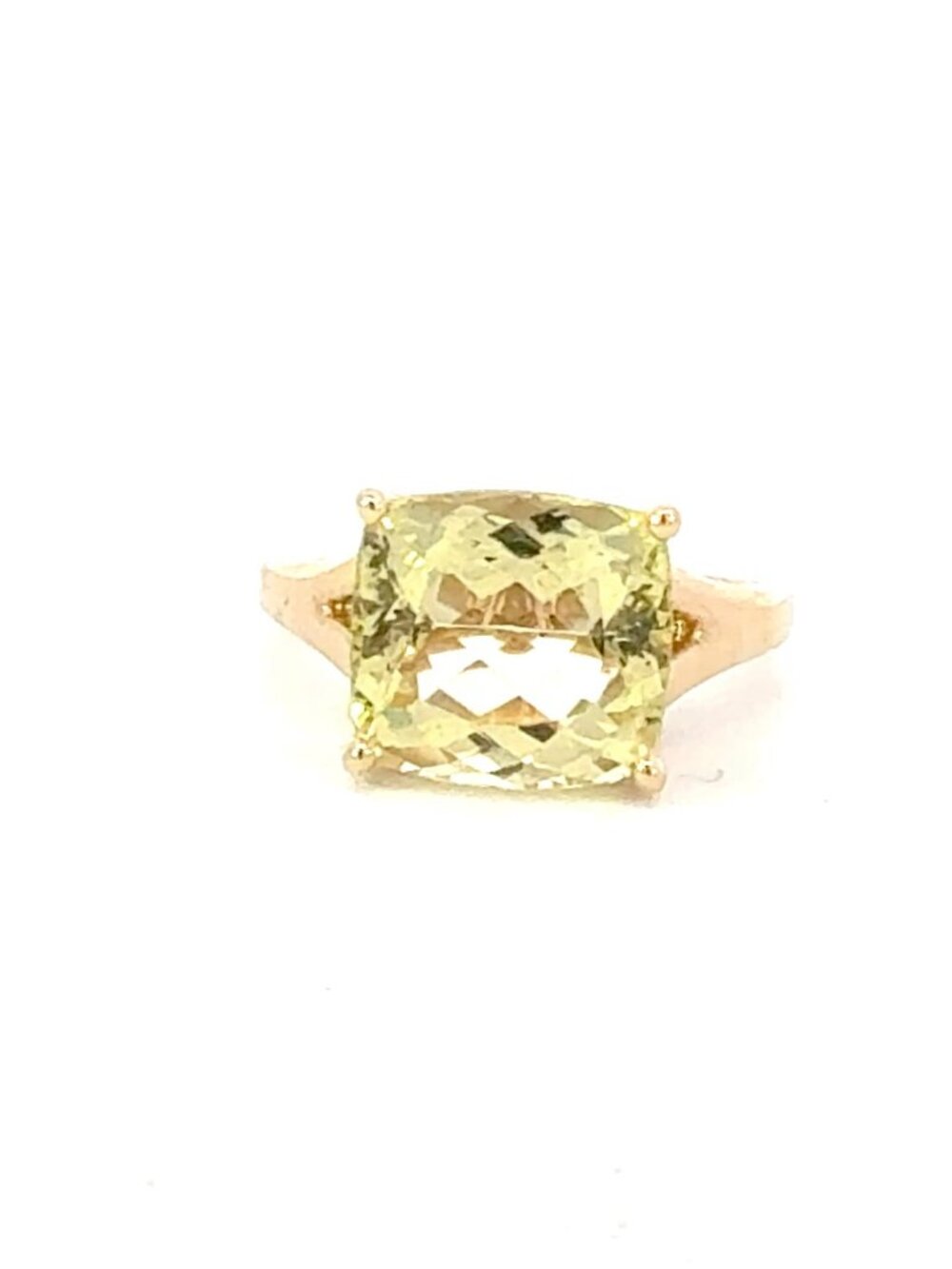 Natural Citrine Solitaire Ring Size 6.5 14k Gold 4.39 Carats Certified 310627